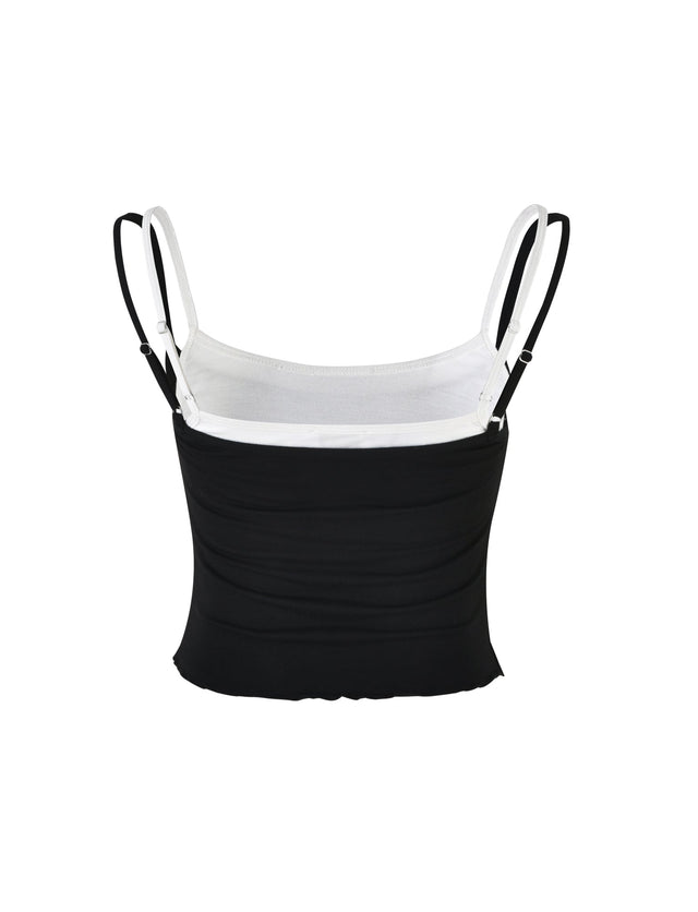 ADAIR TOP - BLACK : BLACK/WHITE