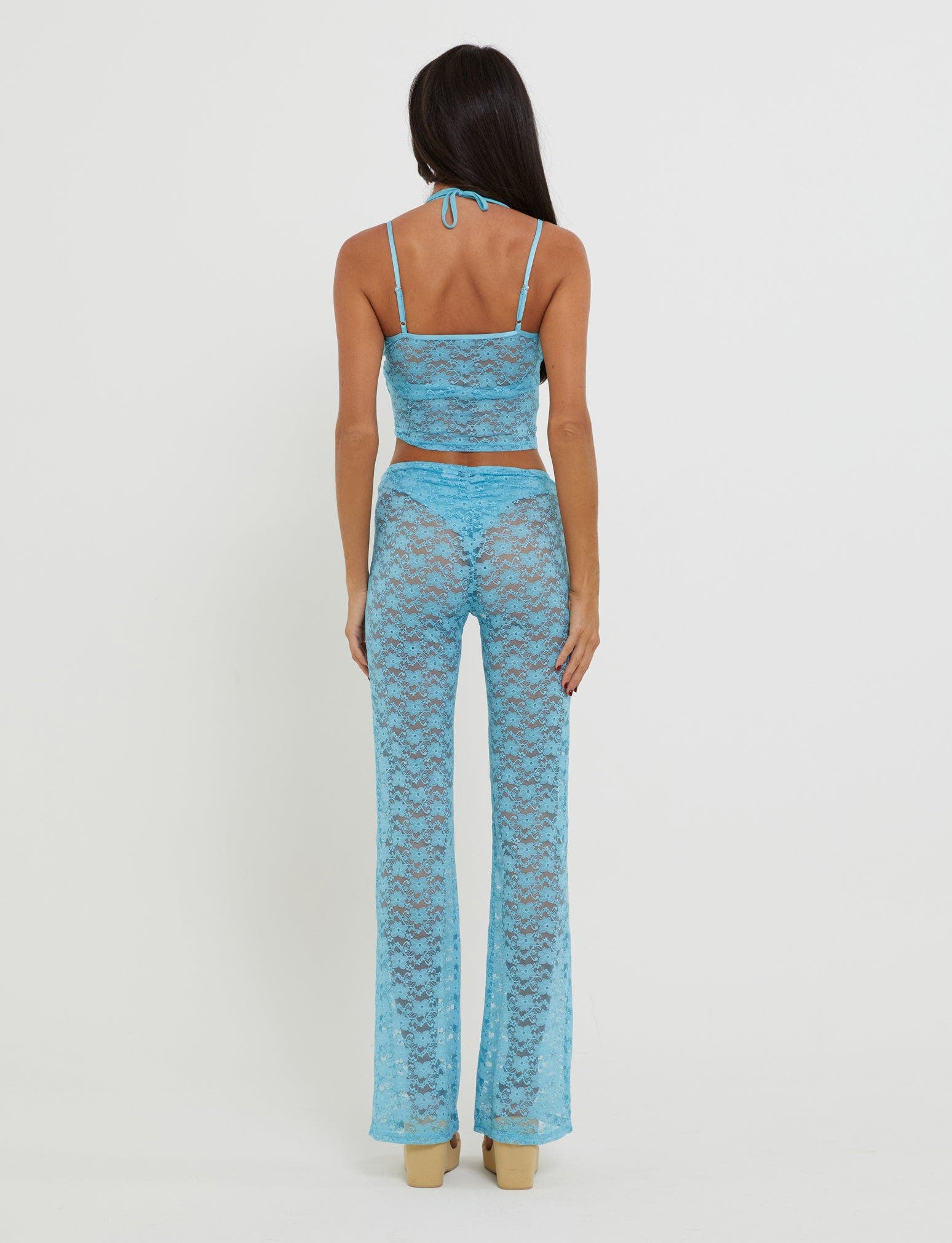 KAELANI TWO-PIECE TOP - BLUE : ICE BLUE : BRIGHT BLUE LACE