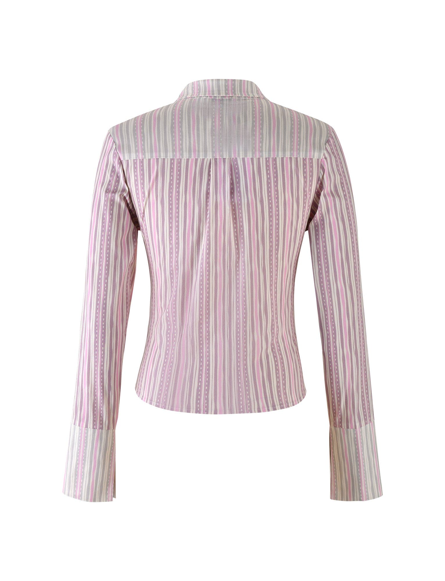 DARCEE SHIRT - PINK : PINK PINSTRIPE