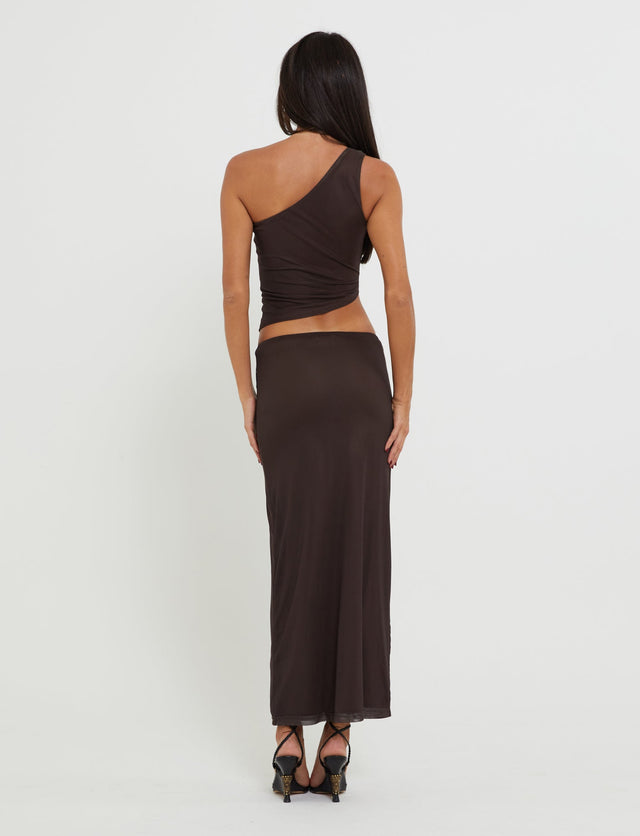 NANCI SKIRT - BROWN : BUTTERFLY