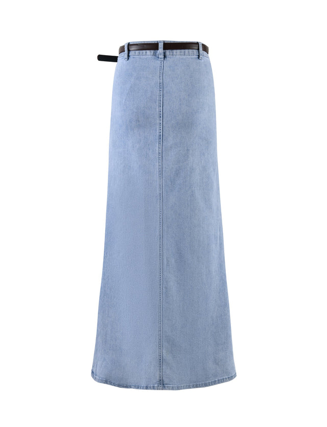 FLETCHER SKIRT - BLUE : DENIM BLUE