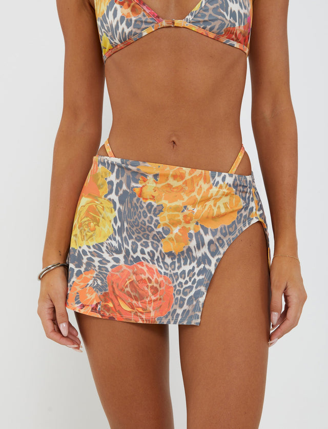 DIANA TWO-PIECE BIKINI BOTTOM - MULTI : LEOPARD : ORANGE LEOPARD