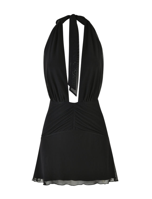 HALIMA MINI DRESS - BLACK