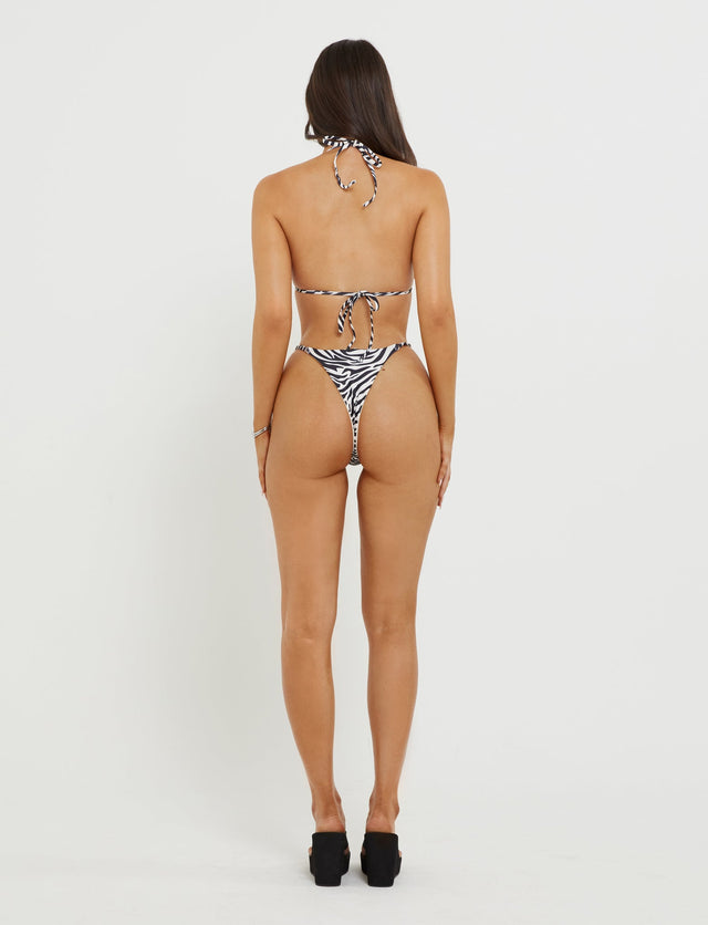 DIVINA BIKINI BOTTOM - BLACK : ZEBRA