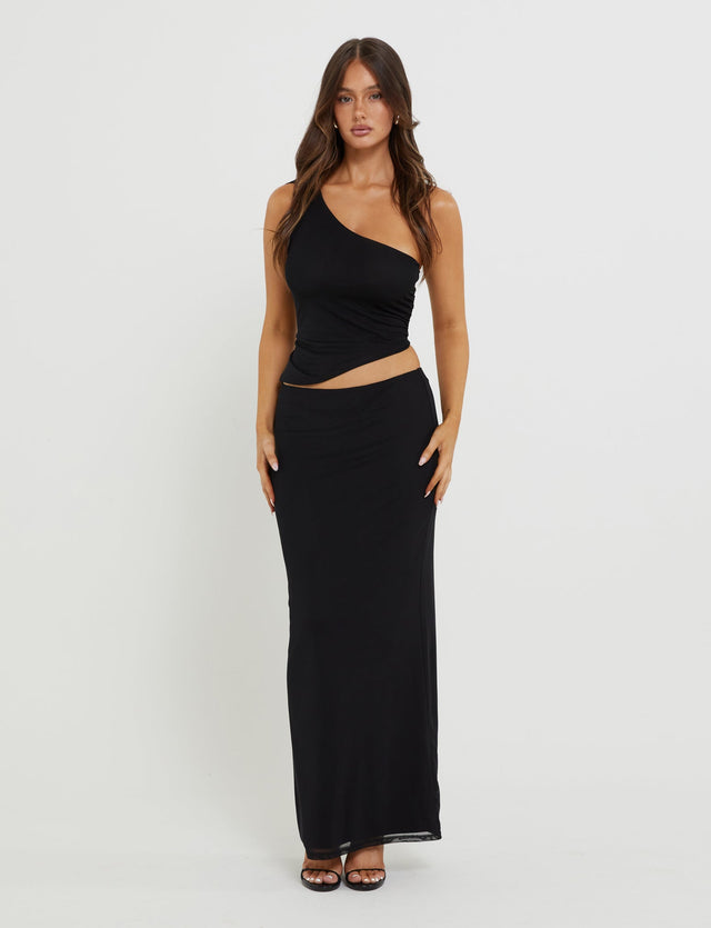 DEANNA MAXI SKIRT - BLACK