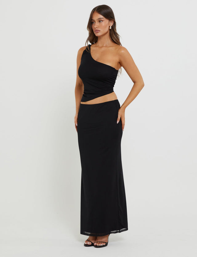 DEANNA MAXI SKIRT - BLACK