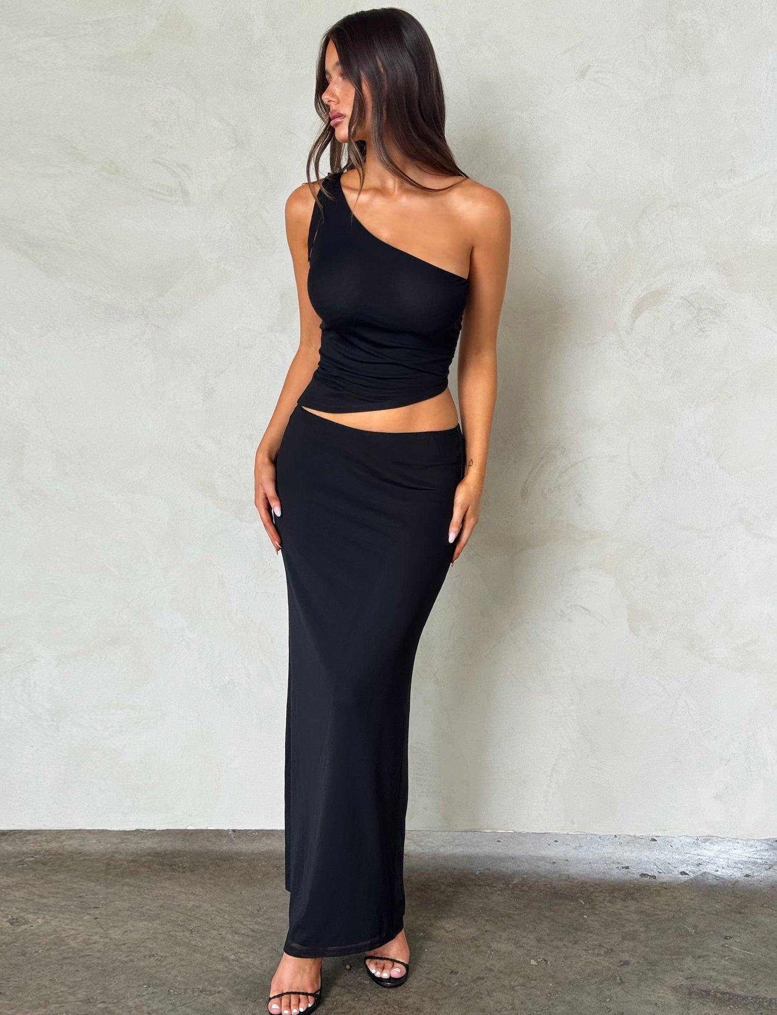 DEANNA MAXI SKIRT - BLACK