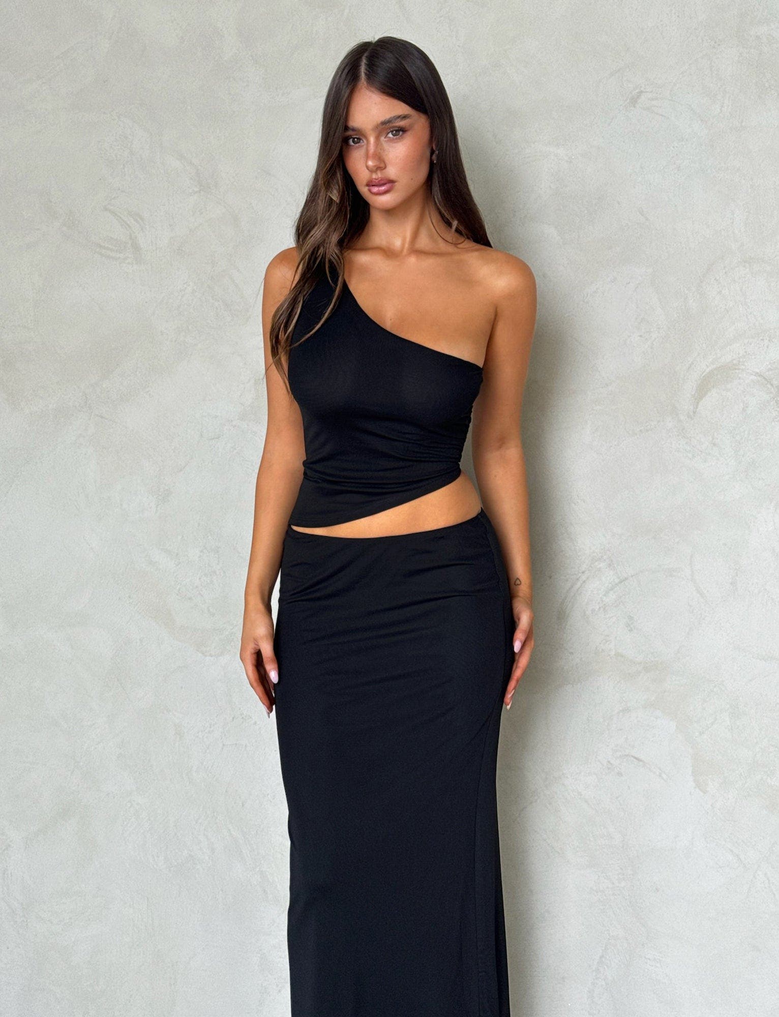 DEANNA MAXI SKIRT - BLACK