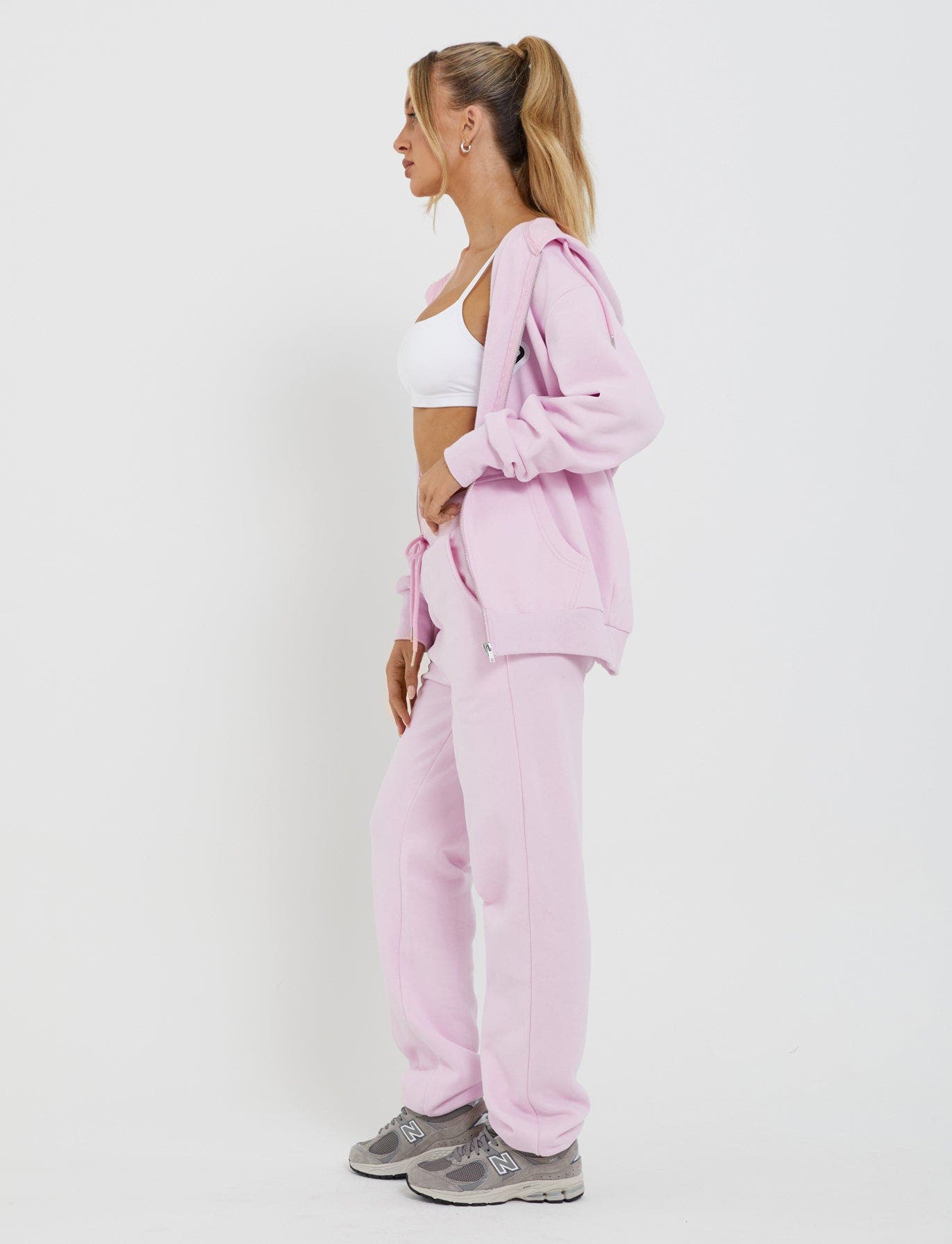 LUMEN ZIP FRONT HOODIE - PINK