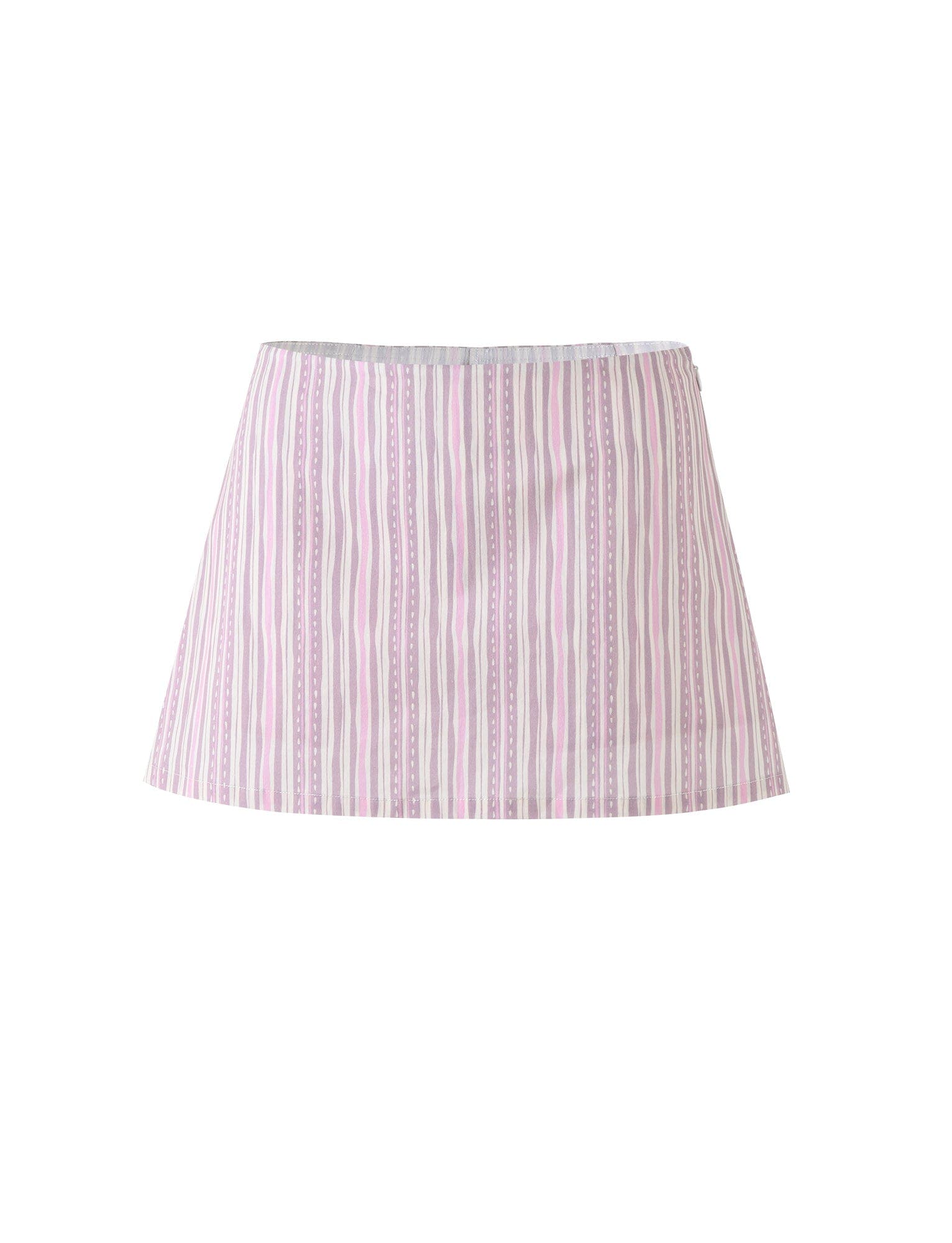 LILIOSA SKORT - PINK : PINK PINSTRIPE