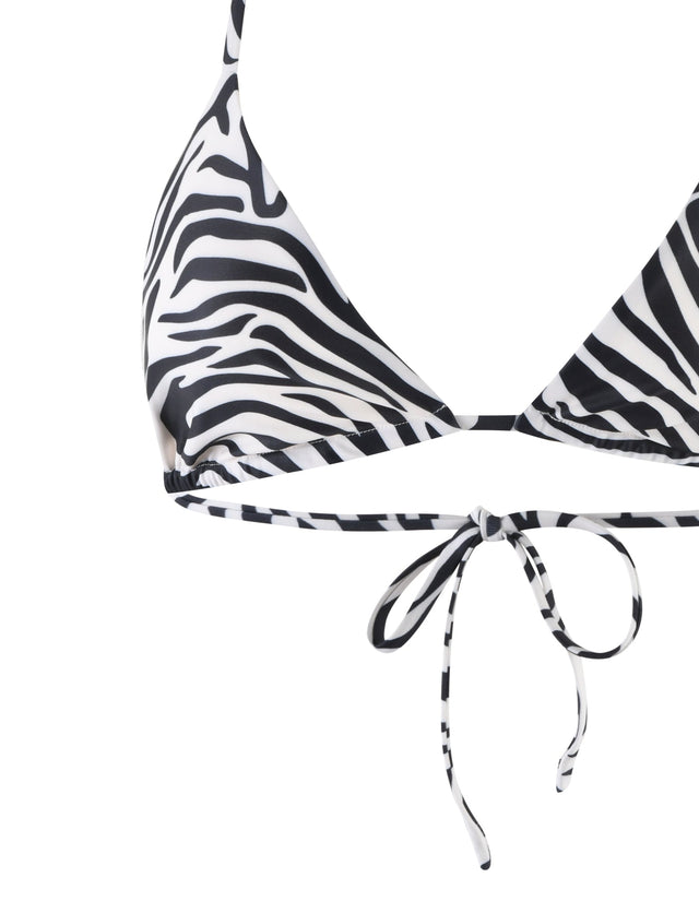 DIVINA BIKINI TOP - BLACK : ZEBRA