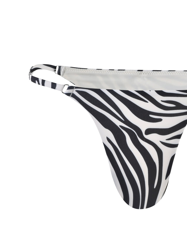 DIVINA BIKINI BOTTOM - BLACK : ZEBRA