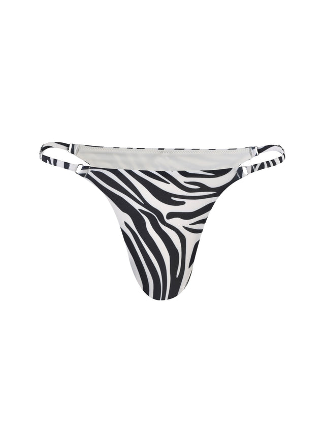 DIVINA BIKINI BOTTOM - BLACK : ZEBRA