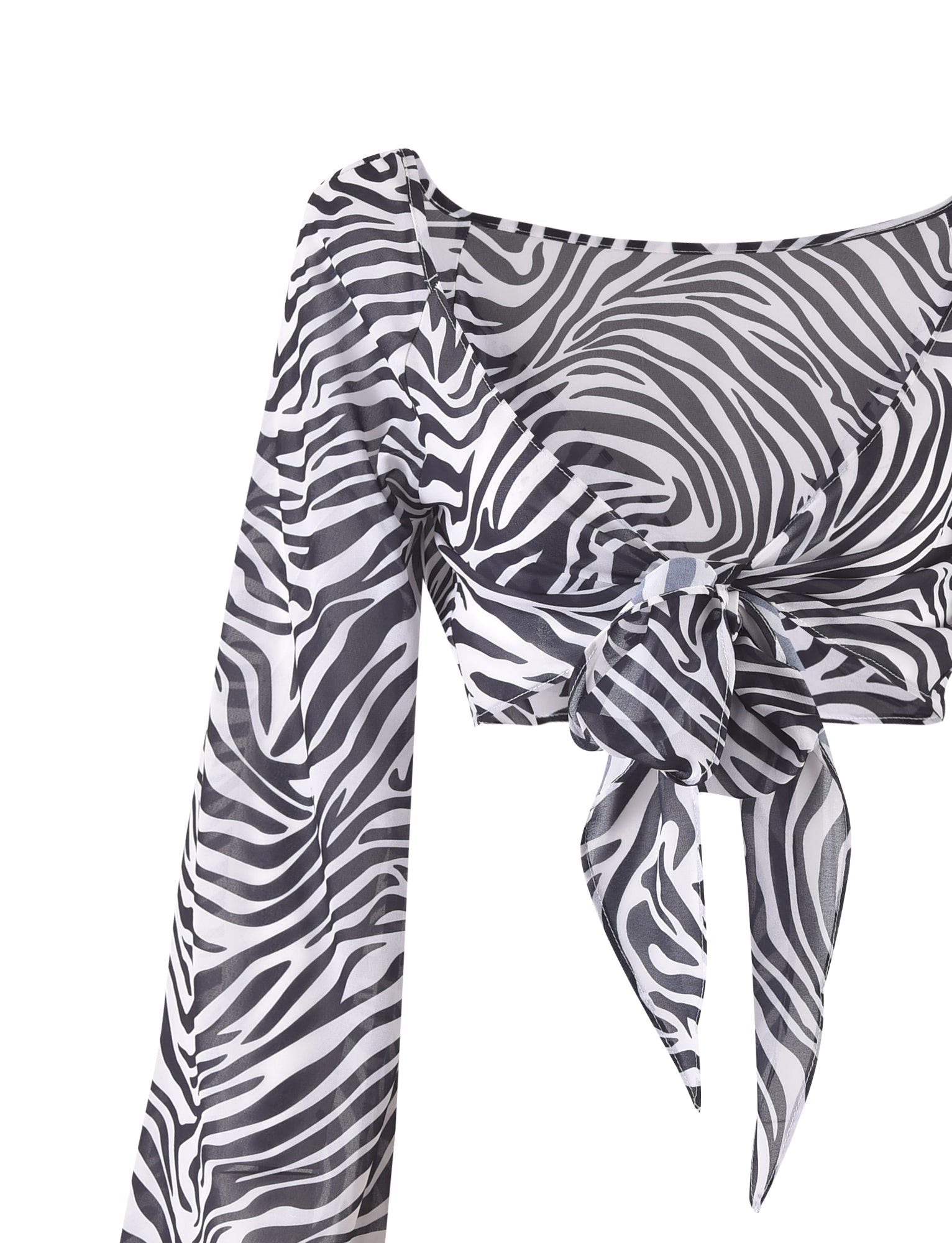 AYESHA TOP - BLACK : ZEBRA