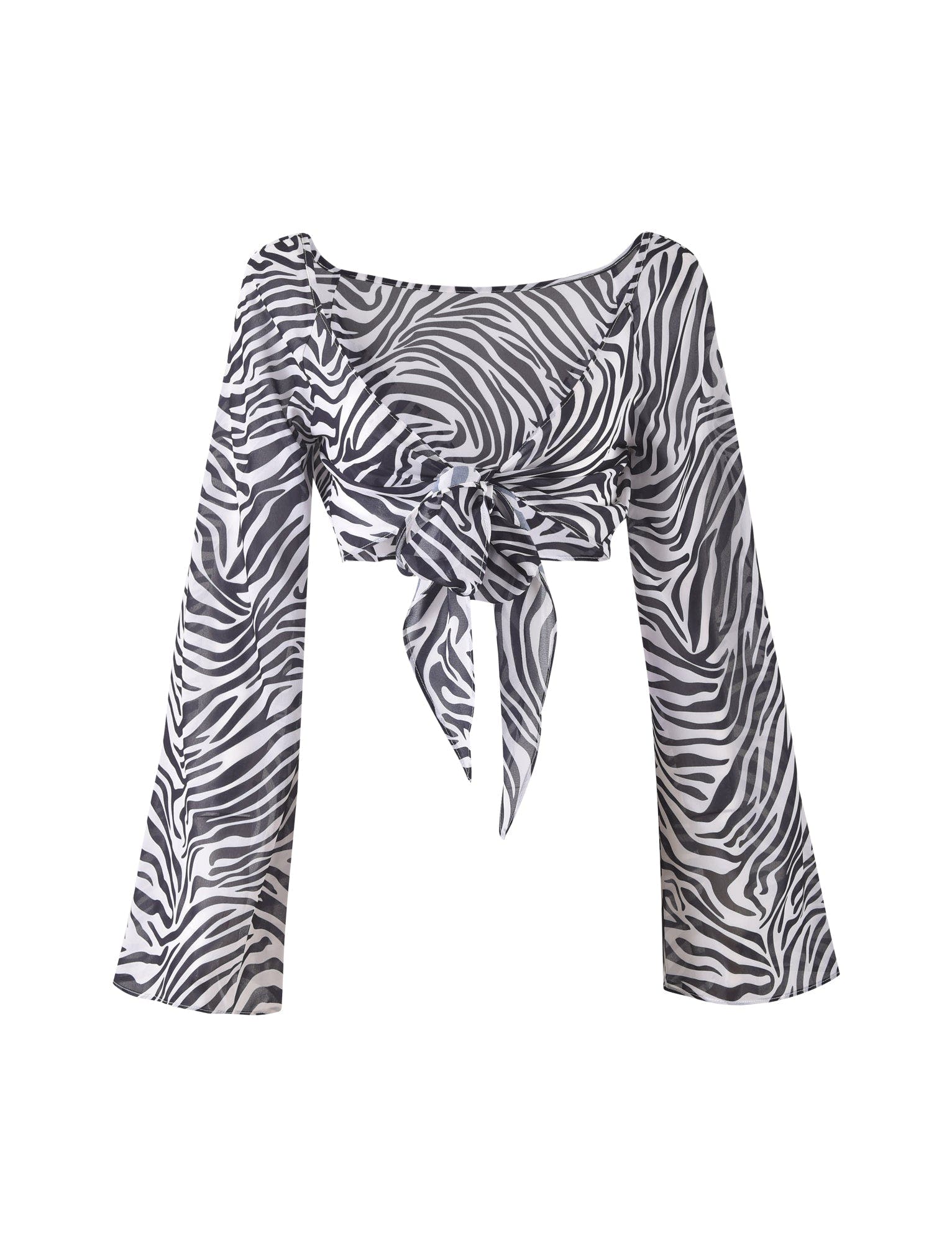 AYESHA TOP - BLACK : ZEBRA