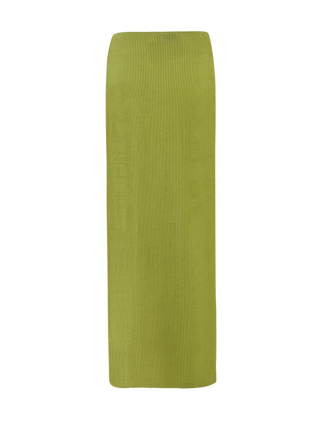 NEERA MAXI SKIRT - GREEN : LIME GREEN