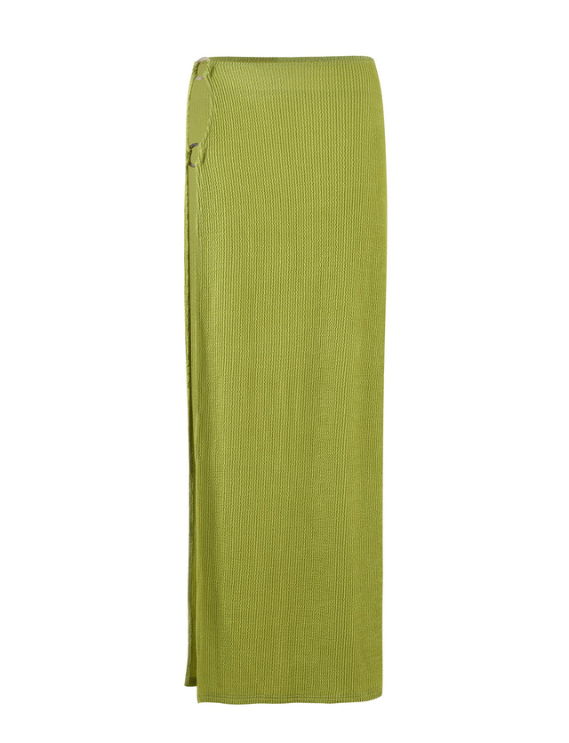 NEERA MAXI SKIRT - GREEN : LIME GREEN