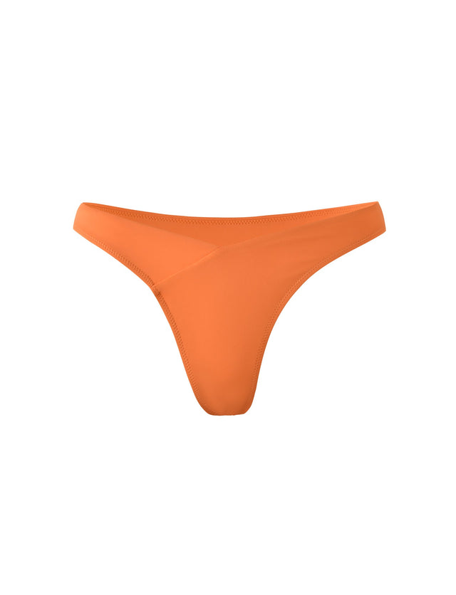 CYNTHIA V CUT BIKINI BOTTOM - ORANGE : BURNT ORANGE