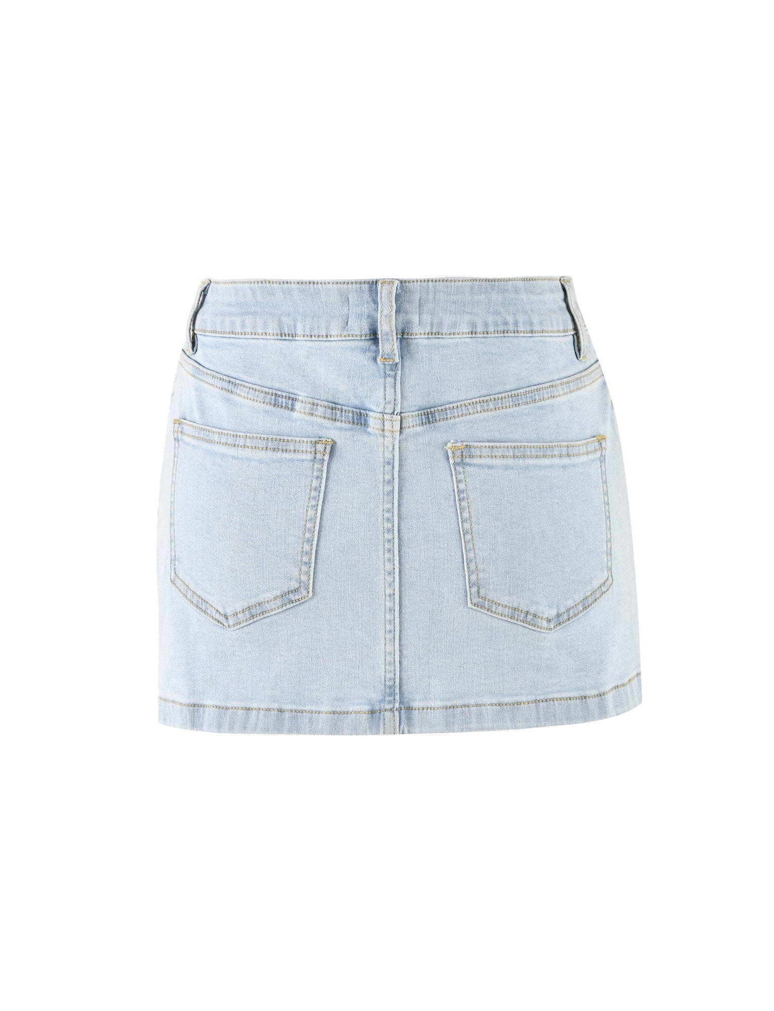 AMAYA MINI SKIRT - BLUE : LIGHT WASH