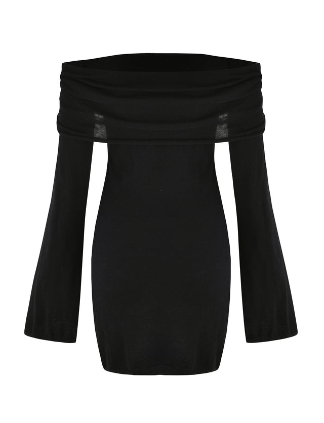 DIEDRE JUMPER DRESS - BLACK