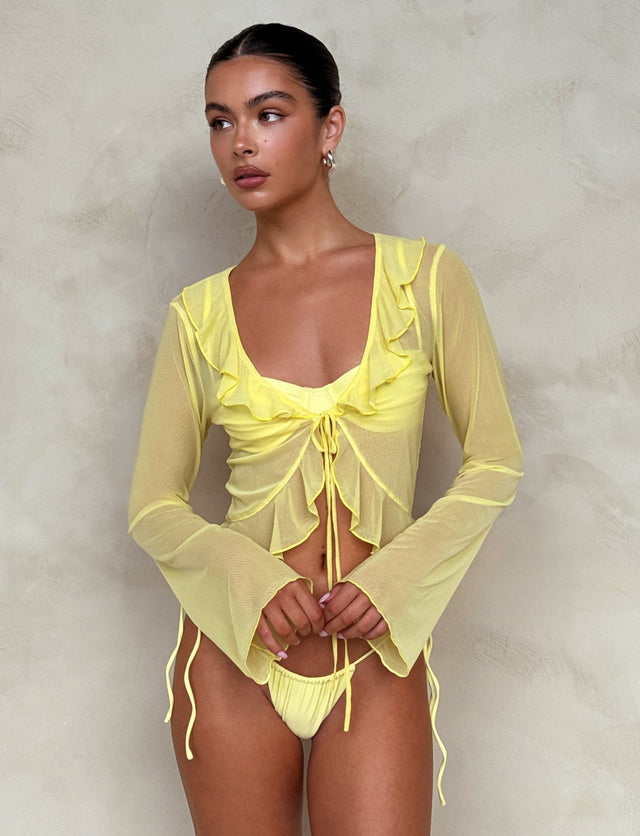 CORVIN TOP - YELLOW : LEMON