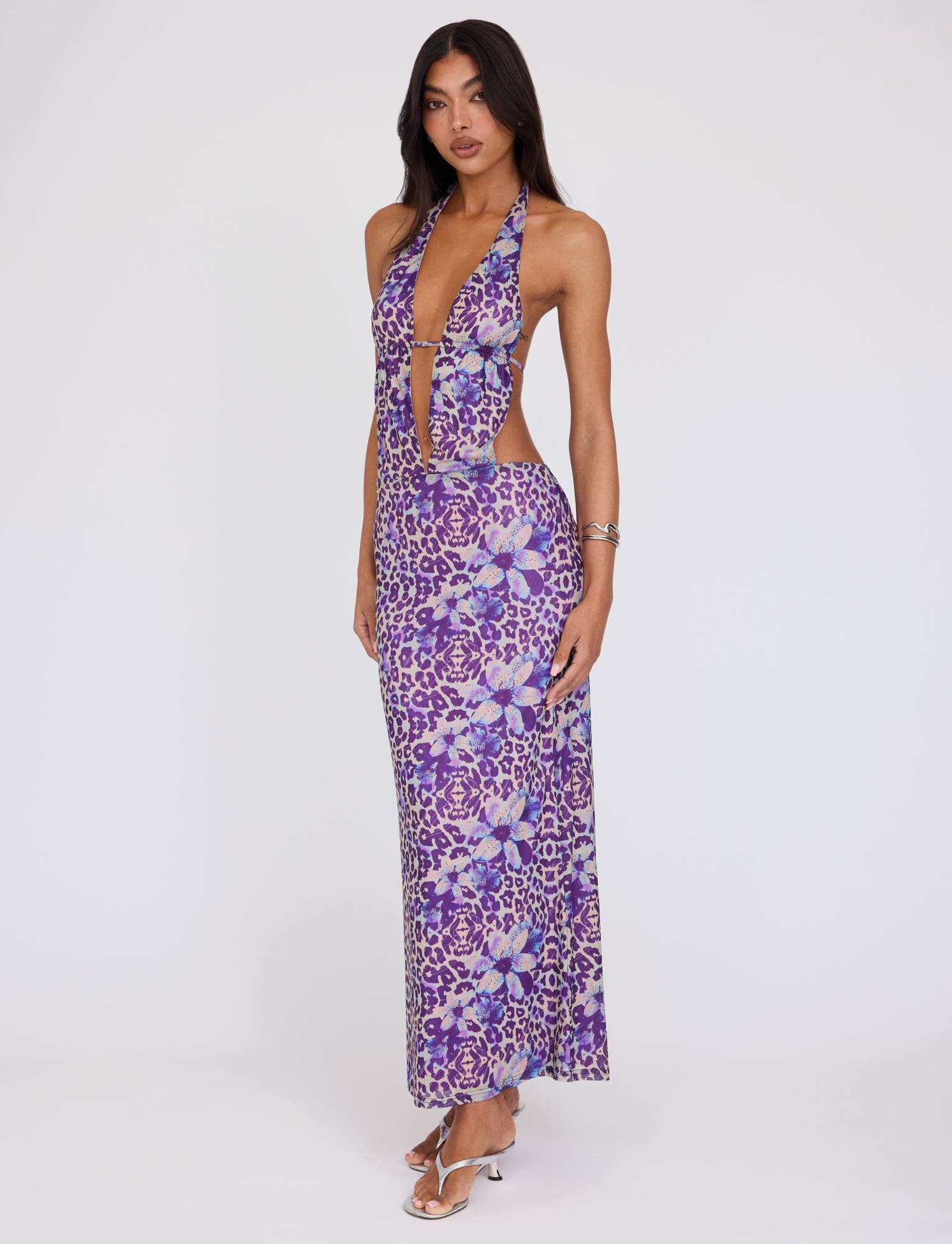 MAGDALENA MAXI DRESS - PURPLE : BY POPPY LEOPARD