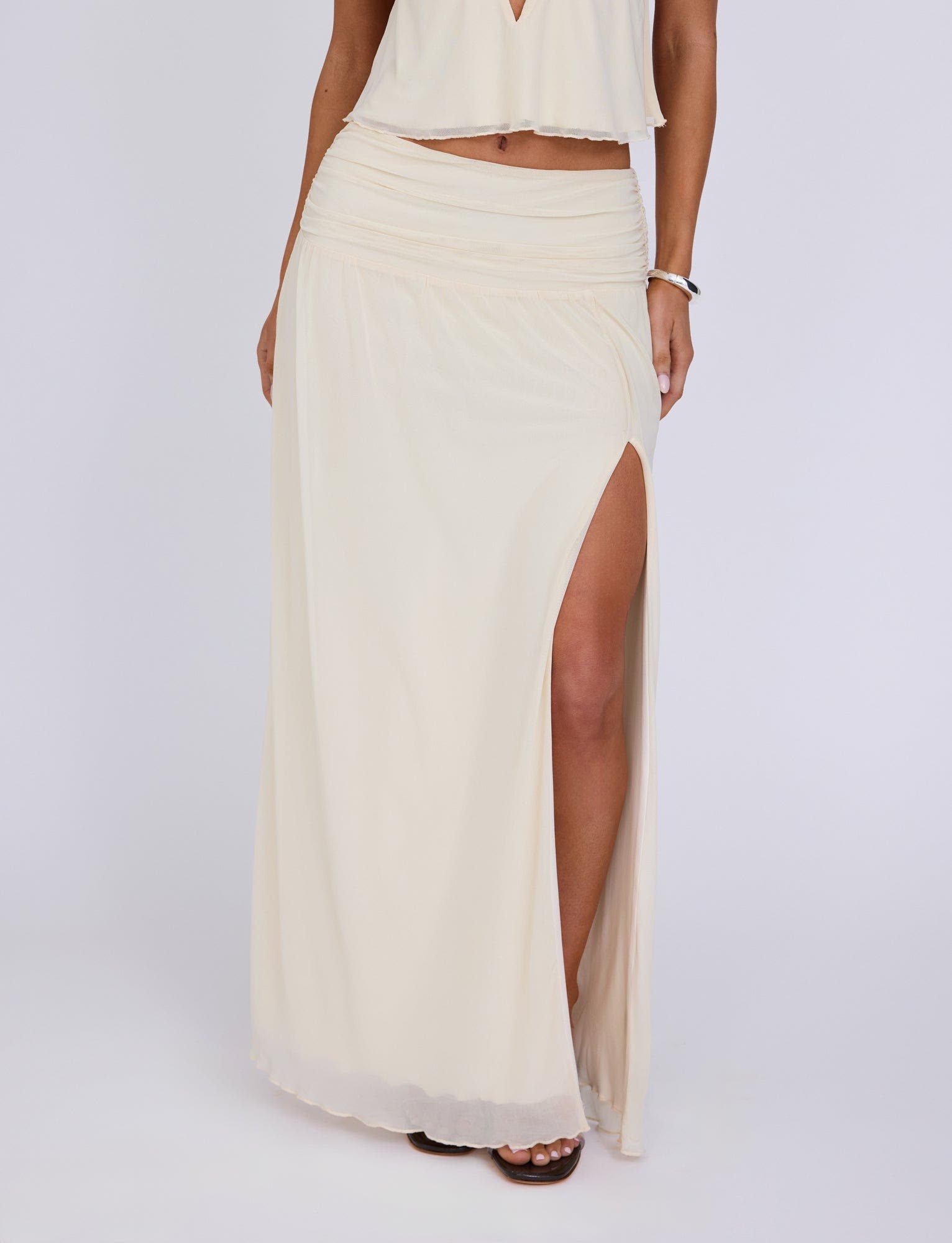 BIRDEE SKIRT - WHITE : CREAM