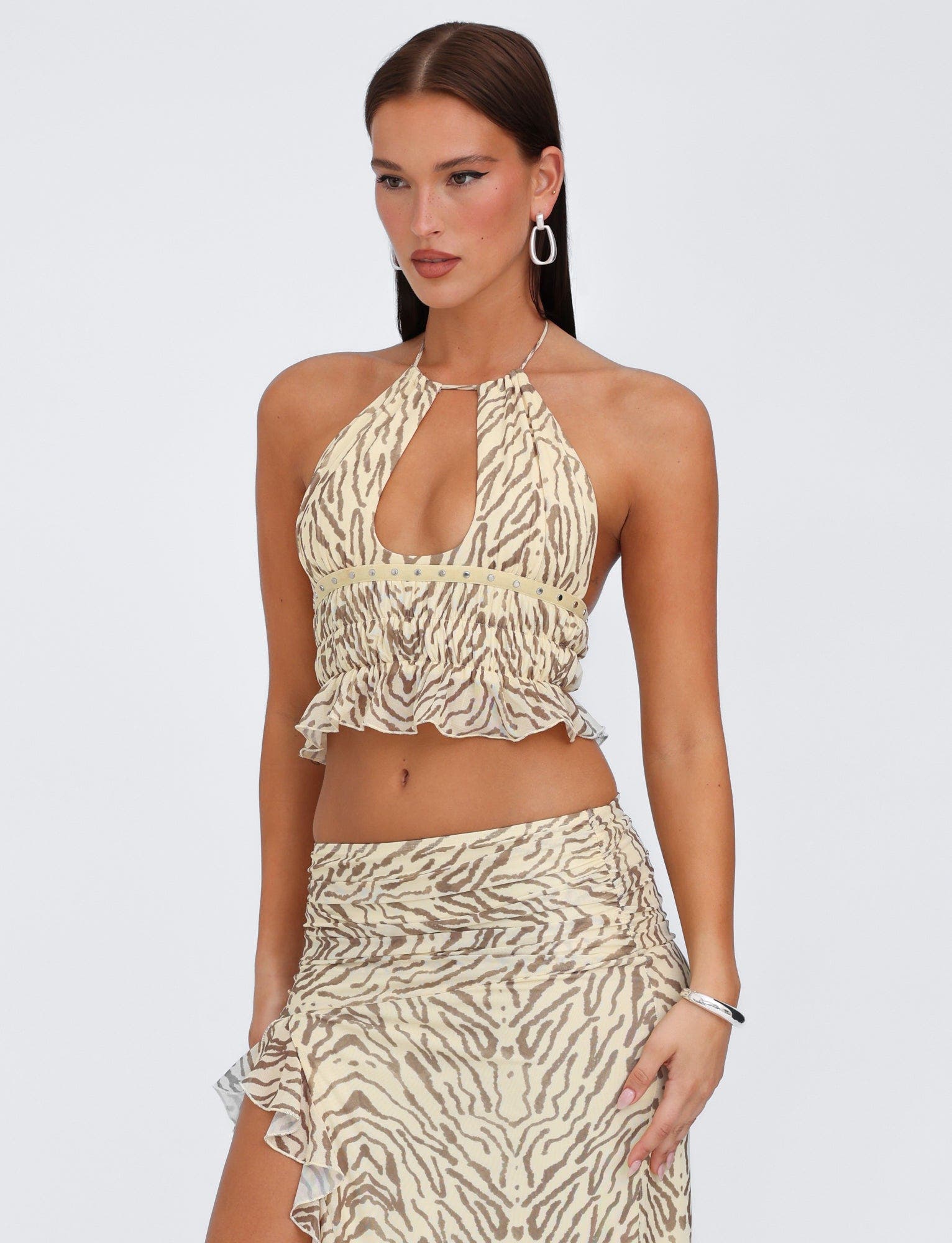 RUMER TOP - YELLOW : ZEBRA