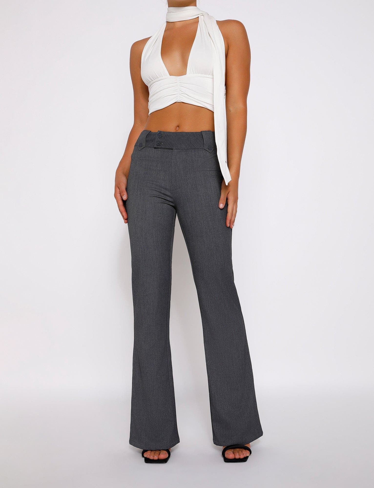 KITTIE HIGH RISE PANT - GREY