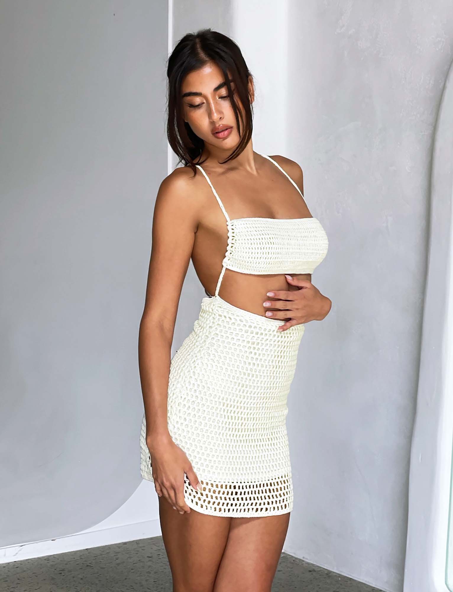 Tiger Mist Ribbed Mini Dress - Gem