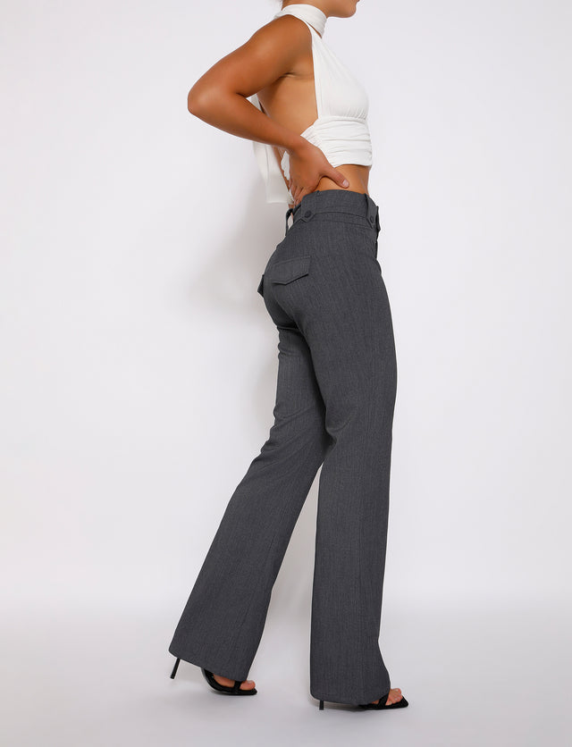 KITTIE HIGH RISE PANT - GREY – Tiger Mist North America