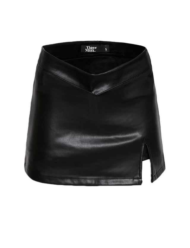 DAPHNIE PU SKORT - BLACK – Tiger Mist