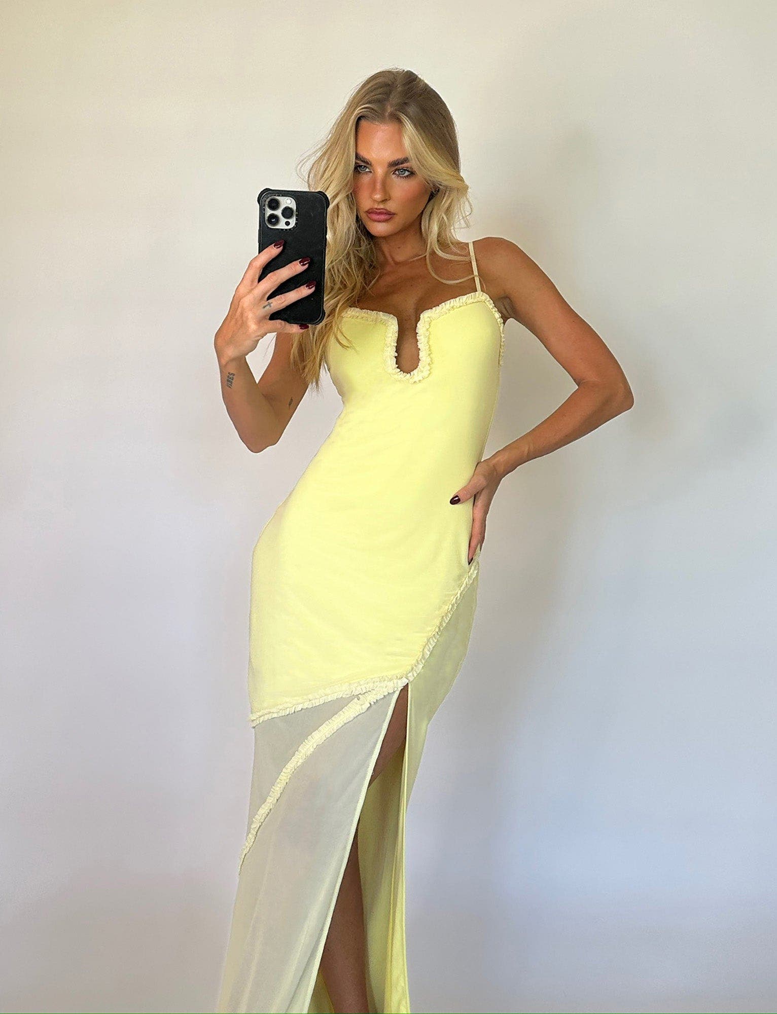 MIARA DRESS - YELLOW : PALE YELLOW : CITRUS