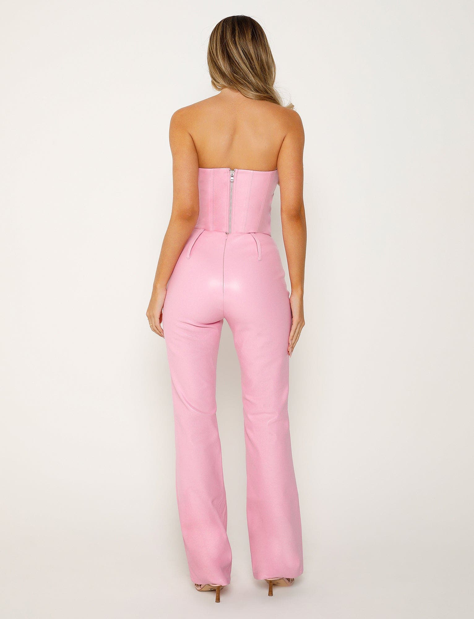 PU TEDDIE PANT - PINK