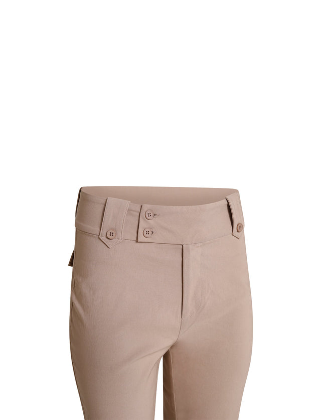 KITTIE HIGH RISE PANT - BEIGE : TAN