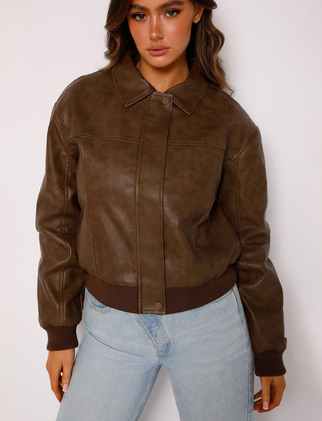 ROZ JACKET - BROWN