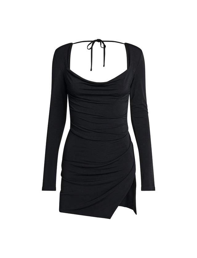 JOSLIN LONG SLEEVE DRESS - BLACK