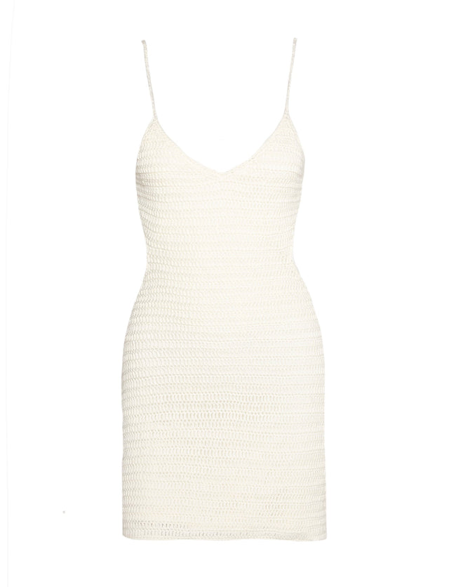 TORY DRESS - WHITE CROCHET