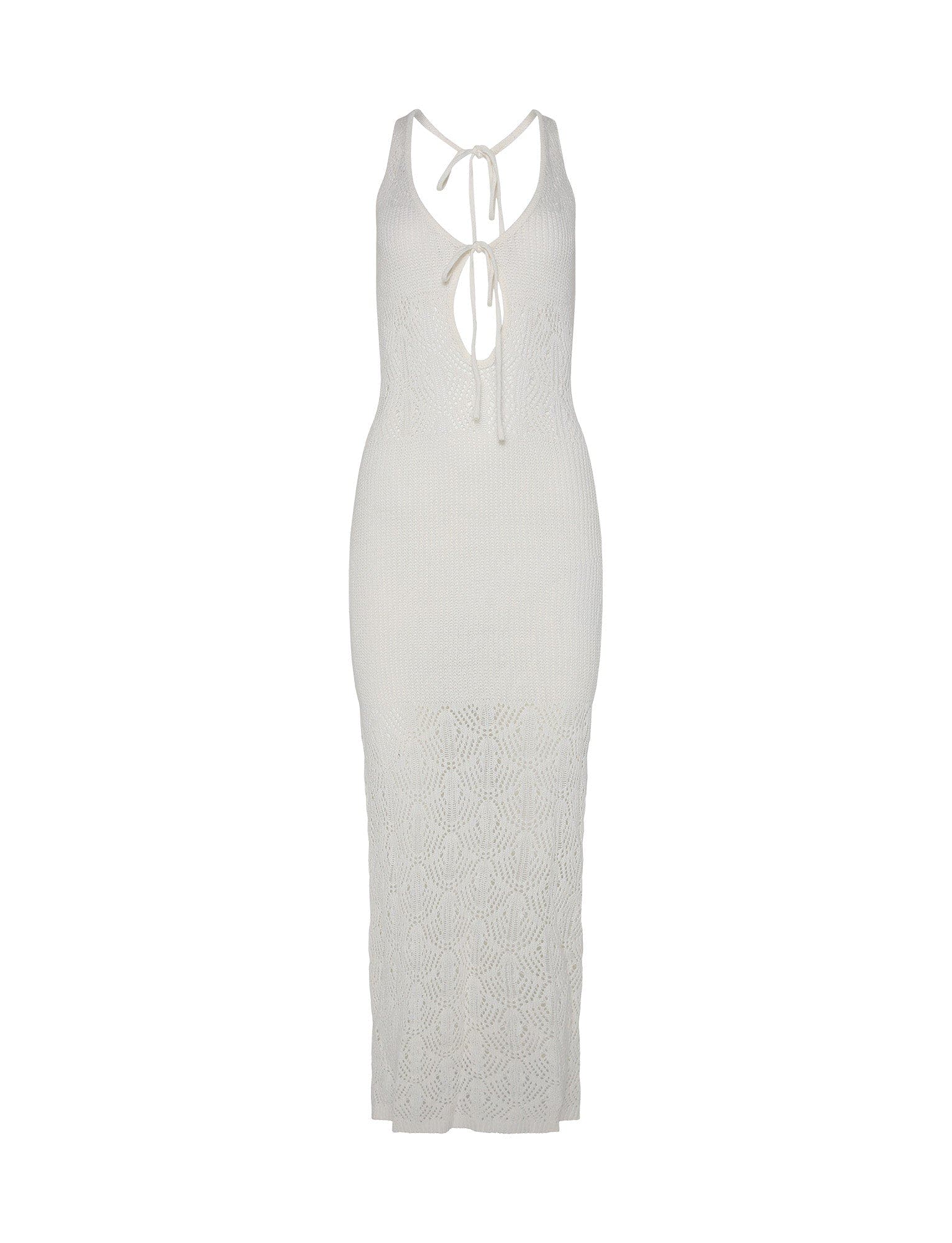 ROJ DRESS - WHITE : CREAM