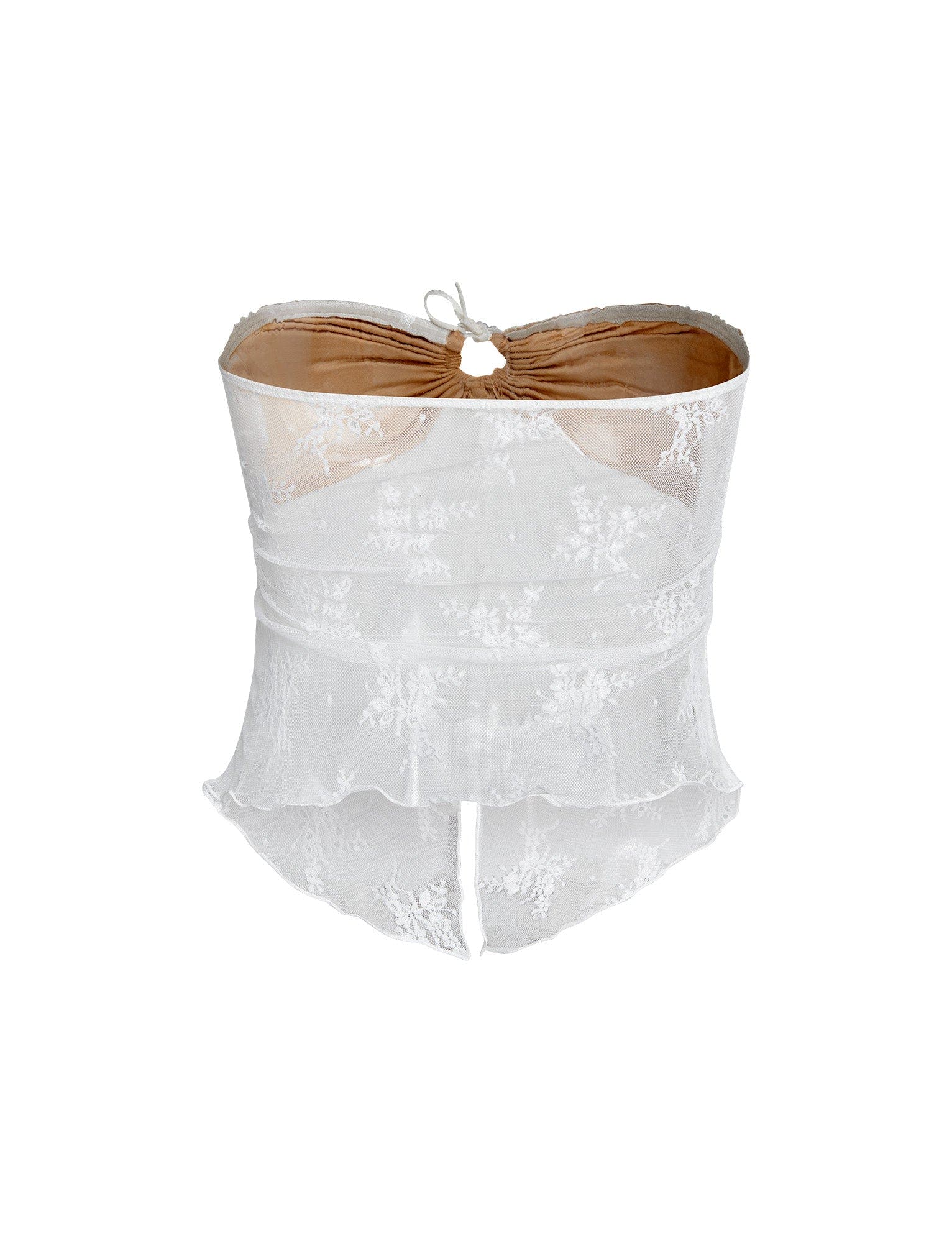 KAROLINA TOP - WHITE : WHITE LACE