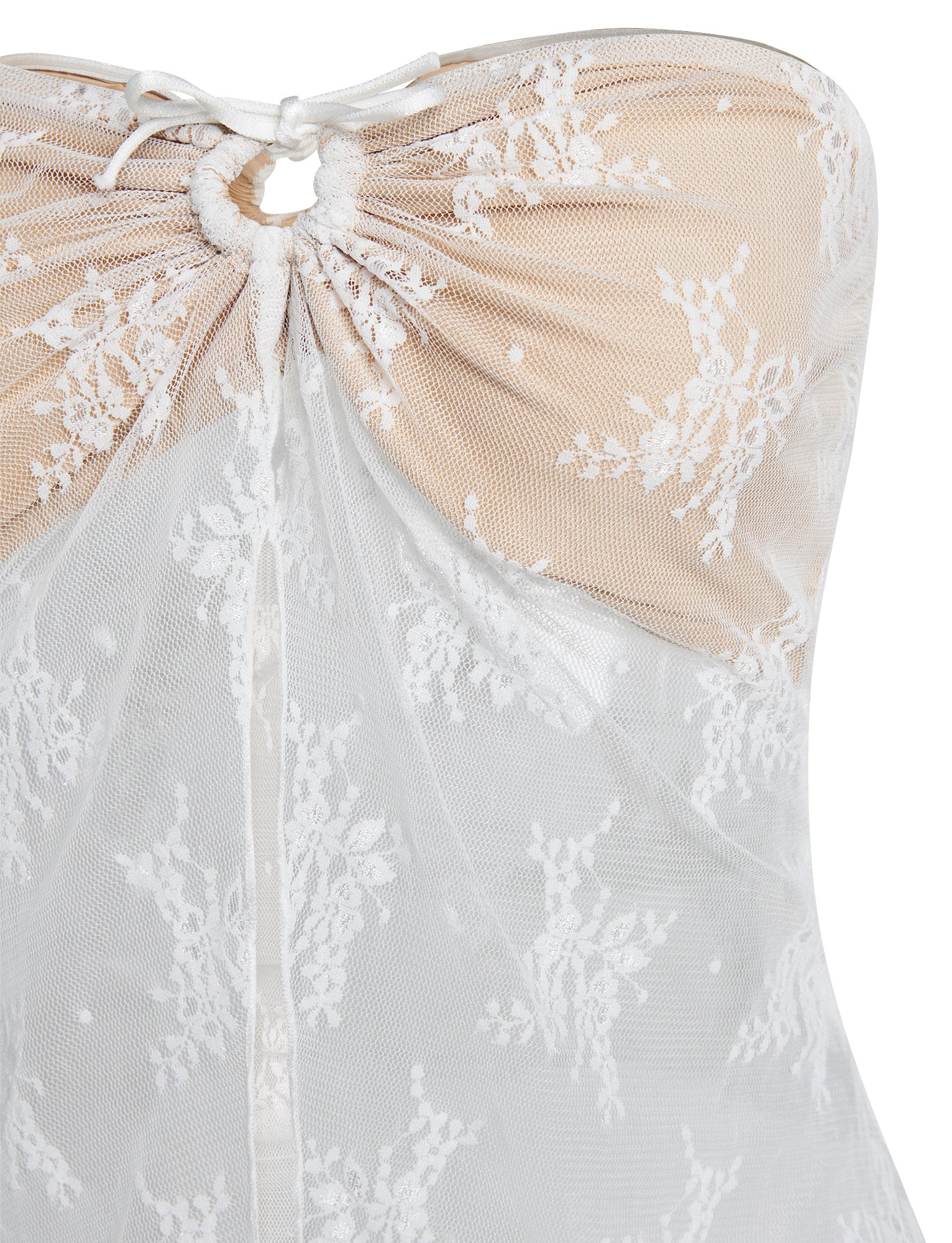 KAROLINA TOP - WHITE : WHITE LACE