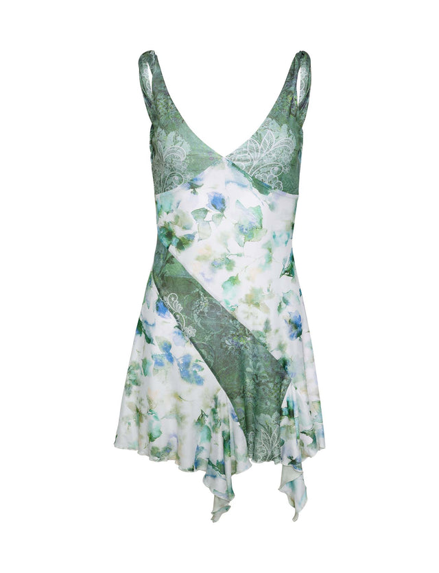 THEO DRESS - GREEN : FLORAL