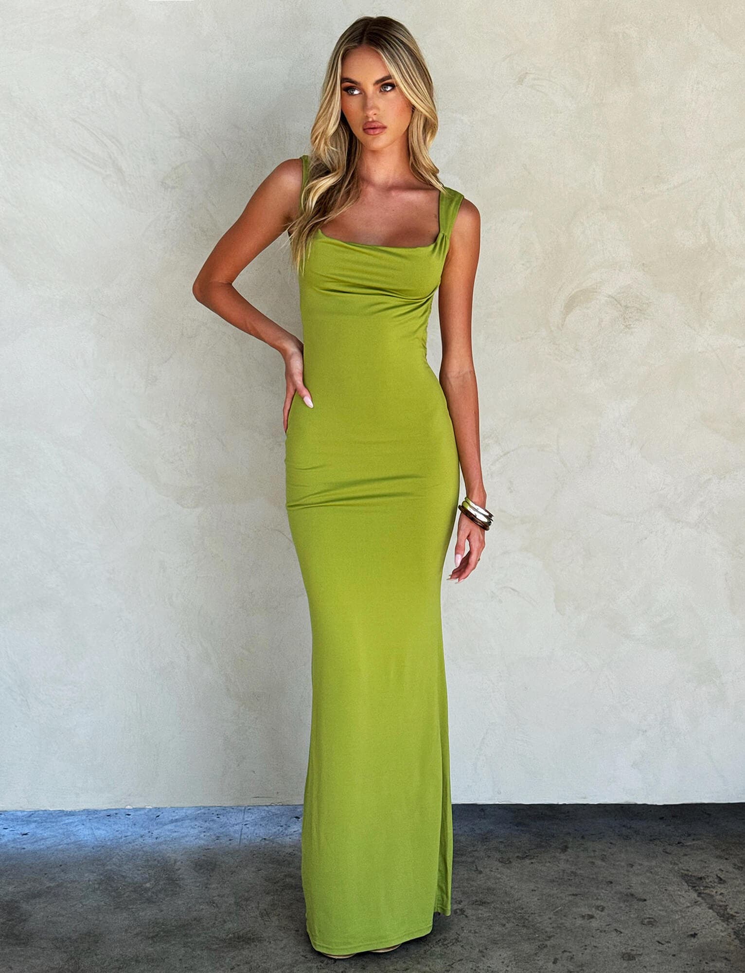 MORANA DRESS - GREEN : PASTEL GREEN