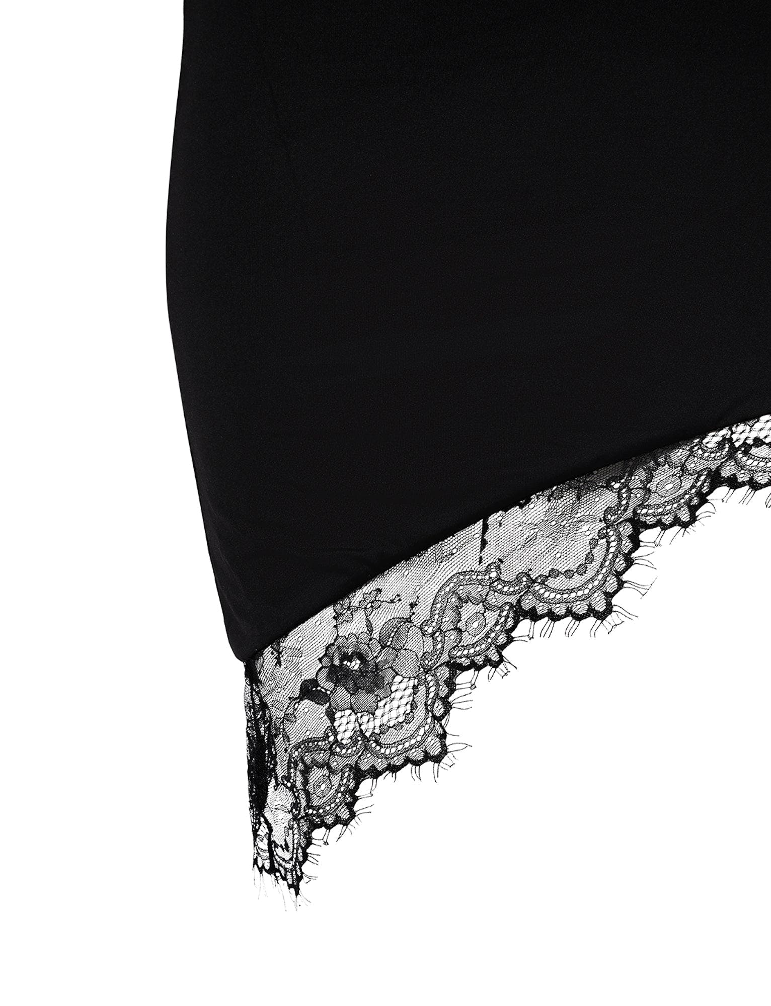 MARNITA SKIRT - BLACK : FLORAL : BLACK LACE