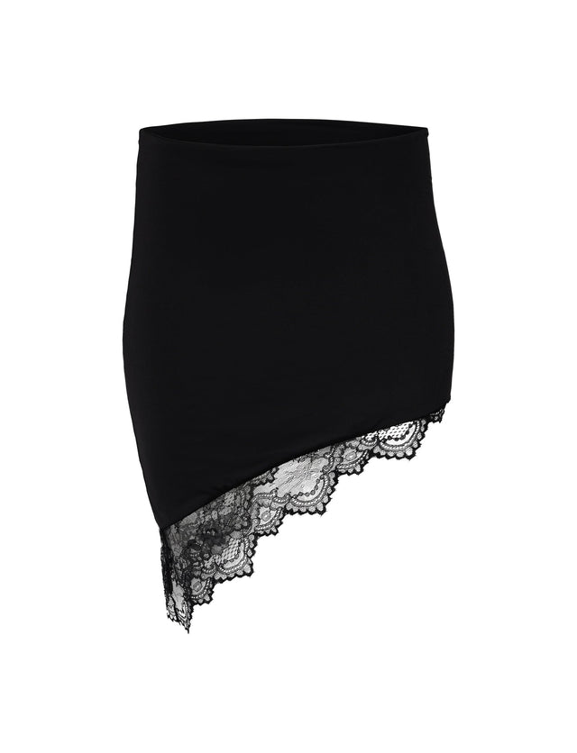 MARNITA SKIRT - BLACK : FLORAL : BLACK LACE