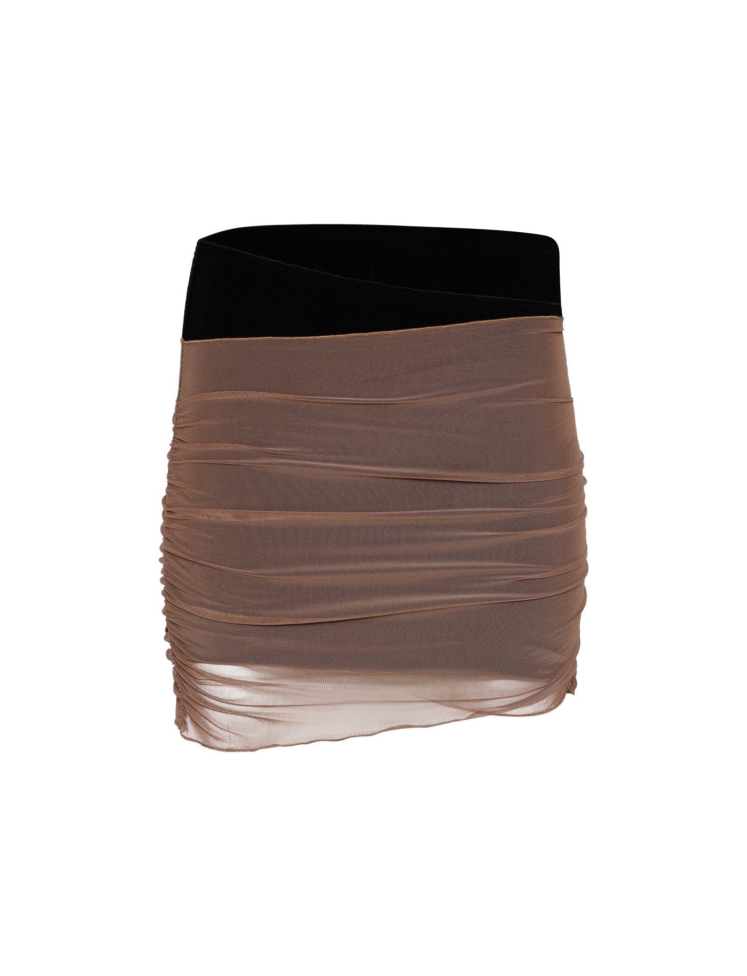 GREYSON SKIRT - BROWN : TAN