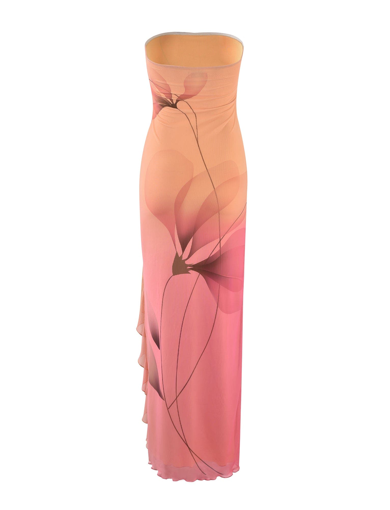 THEO MAXI DRESS - MULTI : MACRO FLORAL : GRADIENT FLORAL