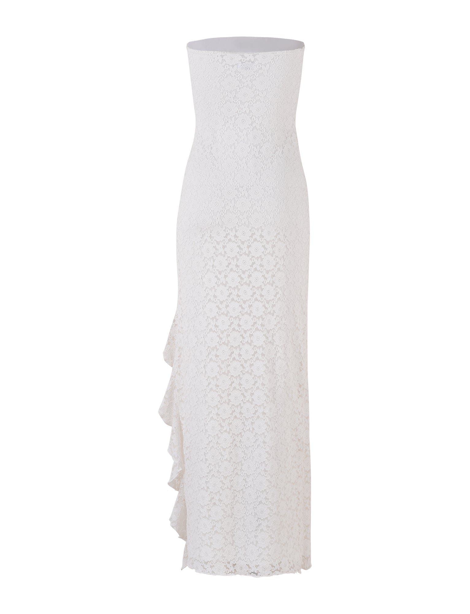 THEO LACE MAXI DRESS - WHITE