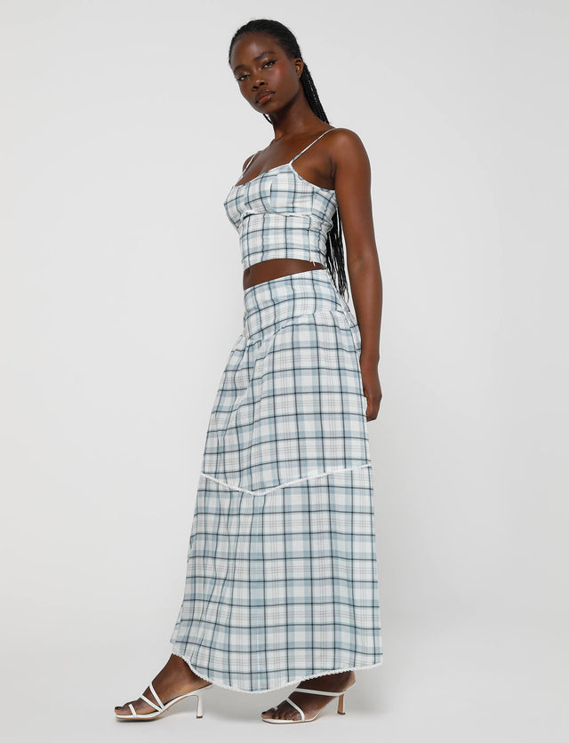 LAURI SKIRT - BLUE : TARTAN