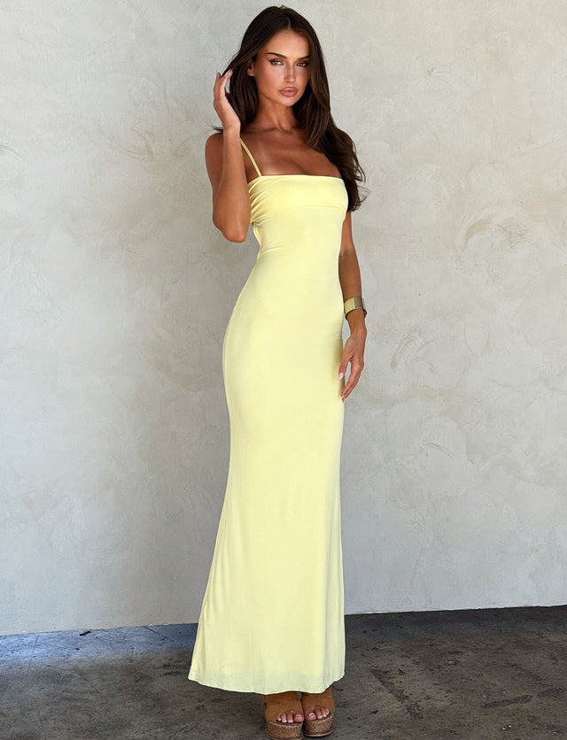 CARA DRESS - YELLOW : PASTEL CITRUS